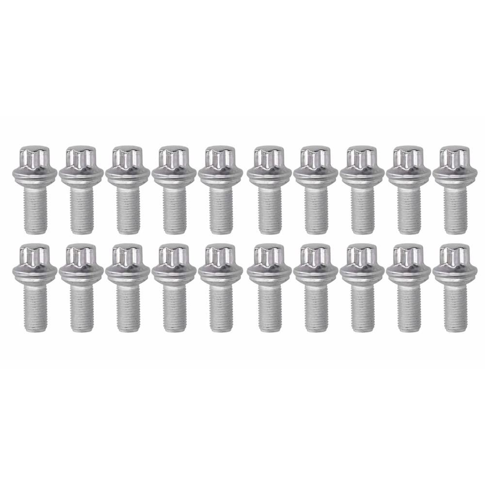 20PCS M14 x 1.5 Wheel Lug Bolts Nuts for Mercedes Benz 2003-2018 A B C E Class