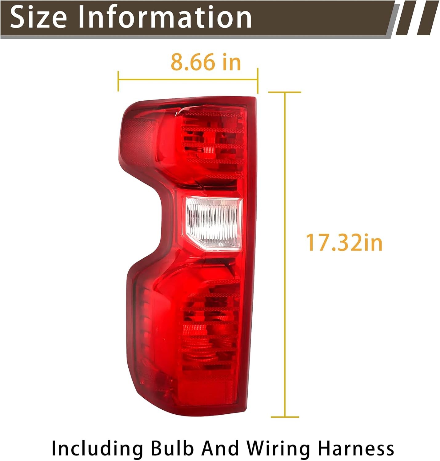 Tail Light Assembly Compatible With 2019-2024 Chevy Silverado 1500 2500HD 3500HD
