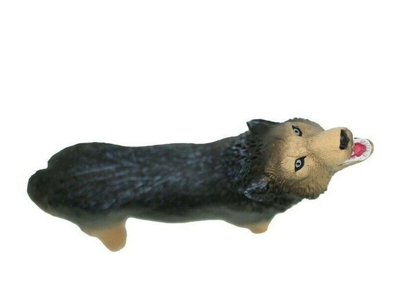 Wolf Howling Realistic Small Toy Model Plastic Replica Forest Animal 4″ M134