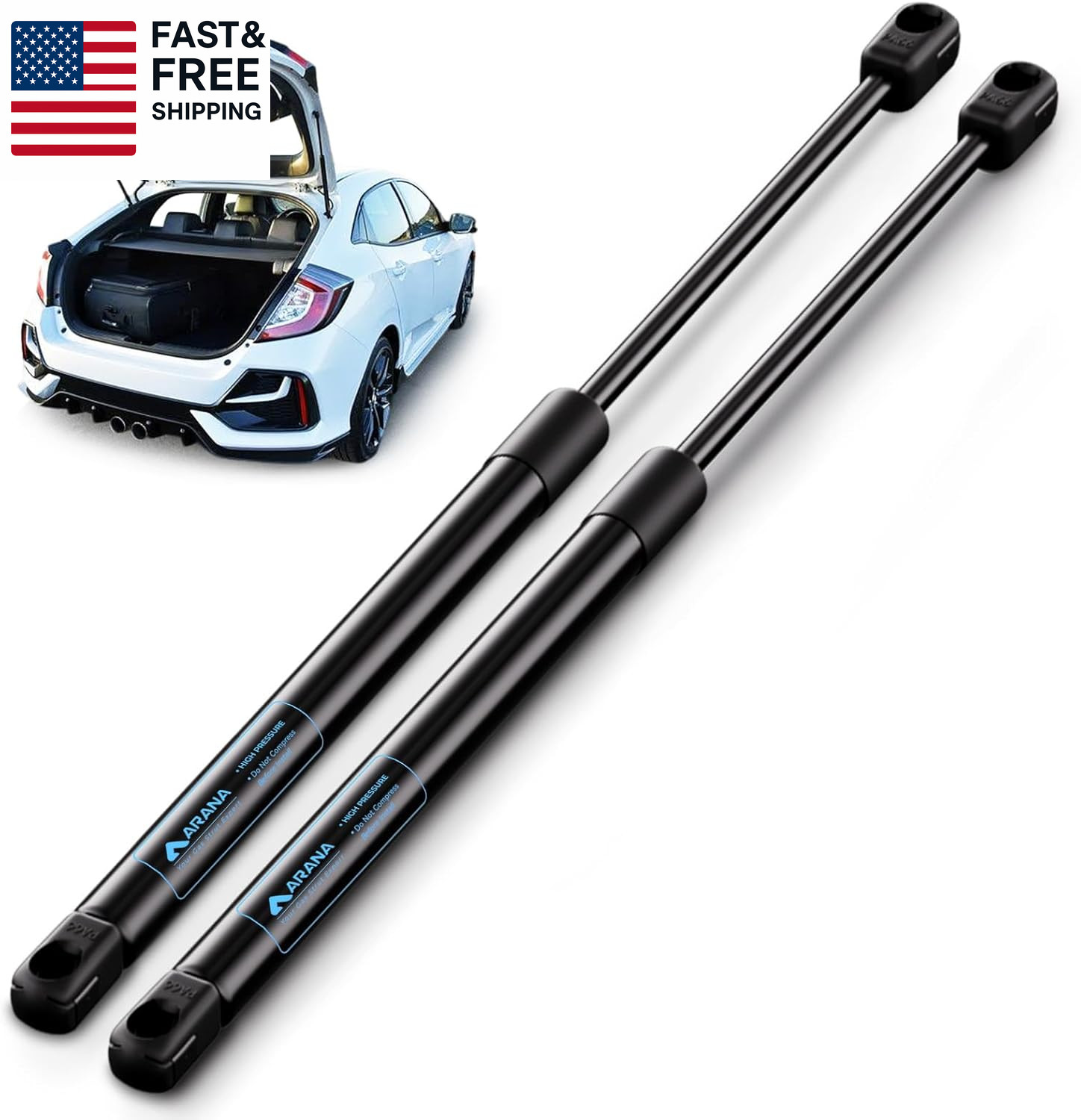Rear Trunk Hatch Struts for Honda Civic X Hatchback 2017-2022, Liftgate Shocks L