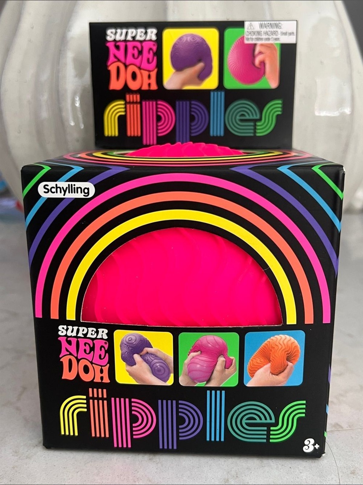 NeeDoh Ripples XL Pink Giant Sensory Squishy Fidget Ball