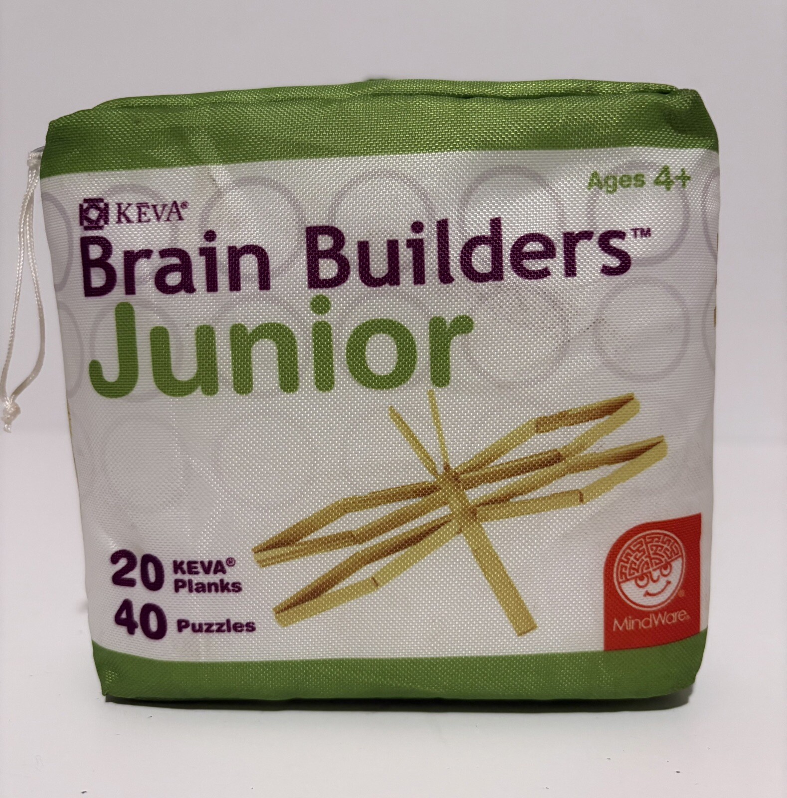 KEVA Brain Builders Junior STEM Planks Puzzle Learning New 20 planks 40 puzzles