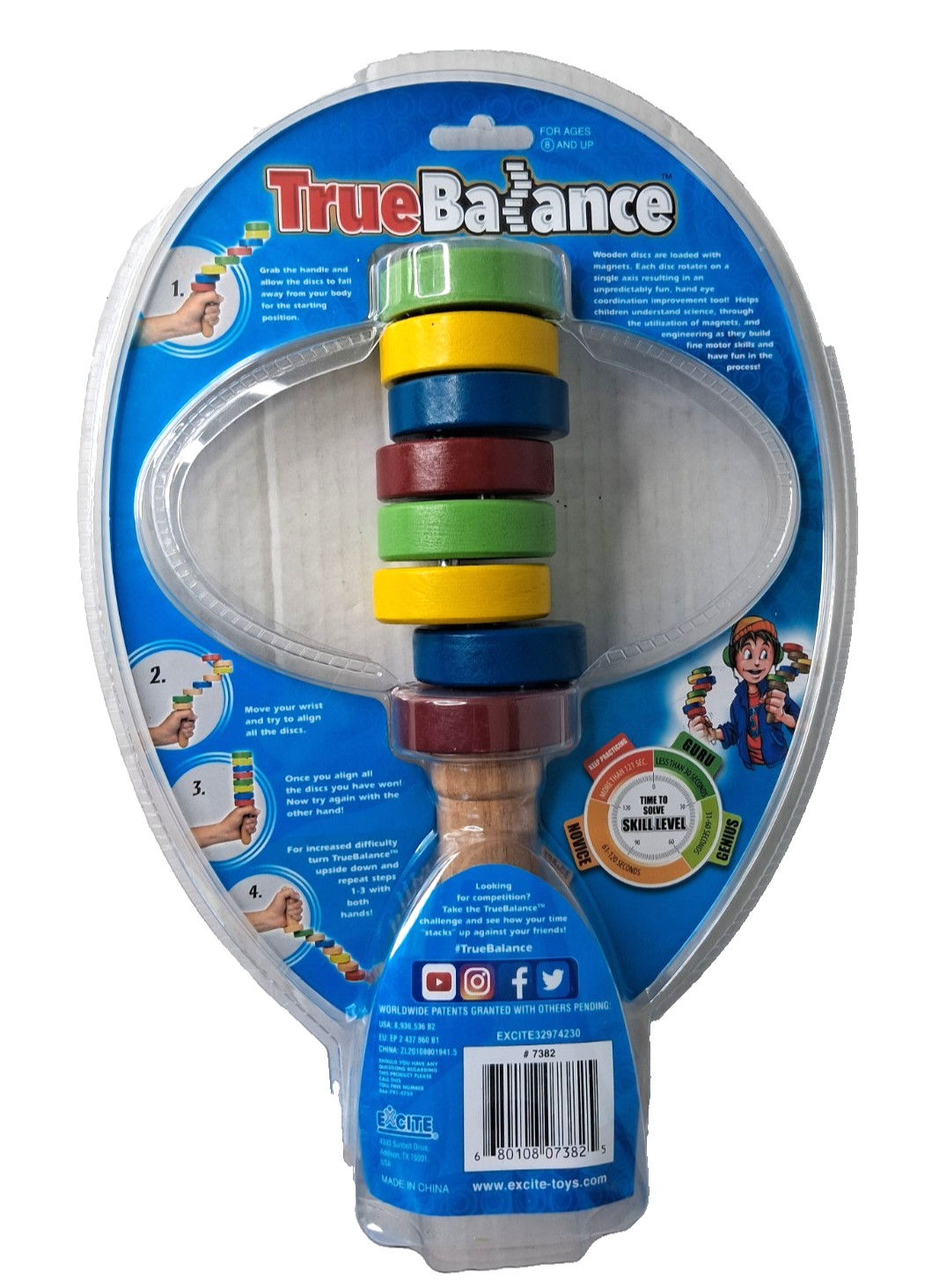 True Balance Unpredictably Fun Coordination STEM Game Wooden Toy By Excite-Toys