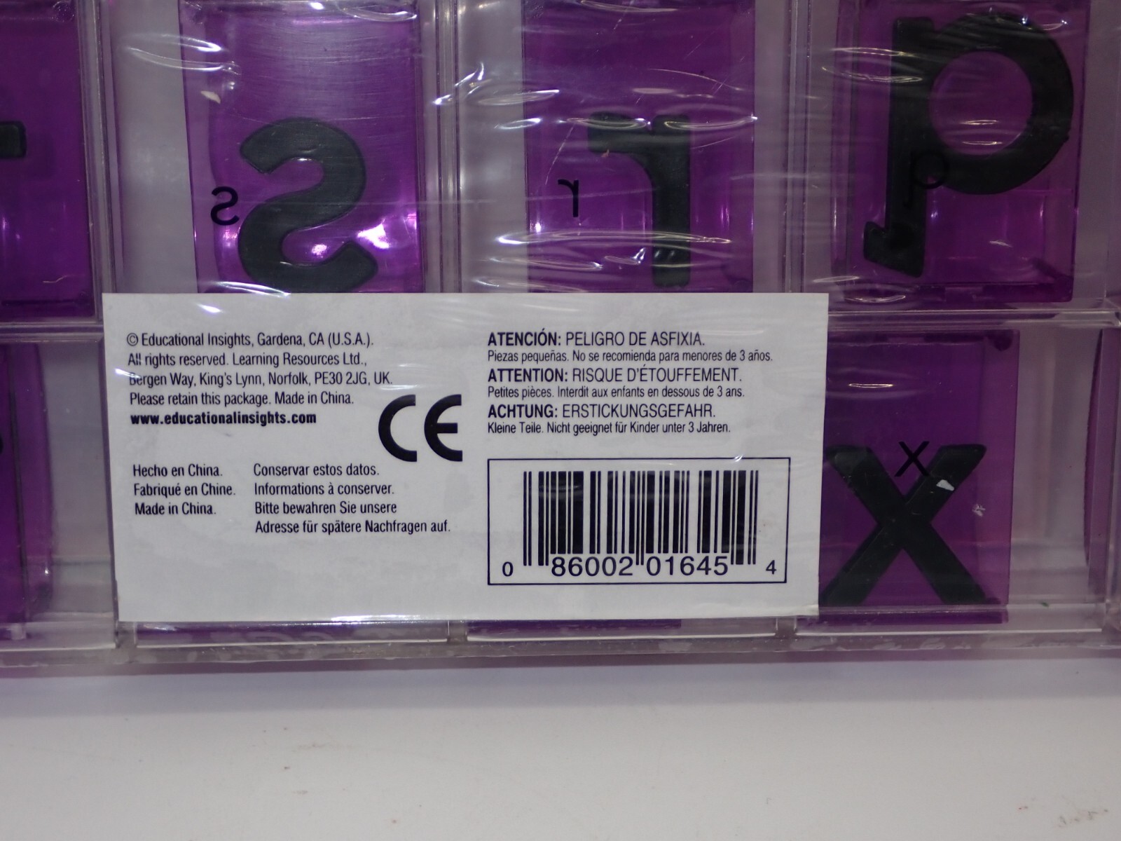 NEW Educational Insights See & Stamp Jumbo Alphabet Lowercase Transparent Stamps