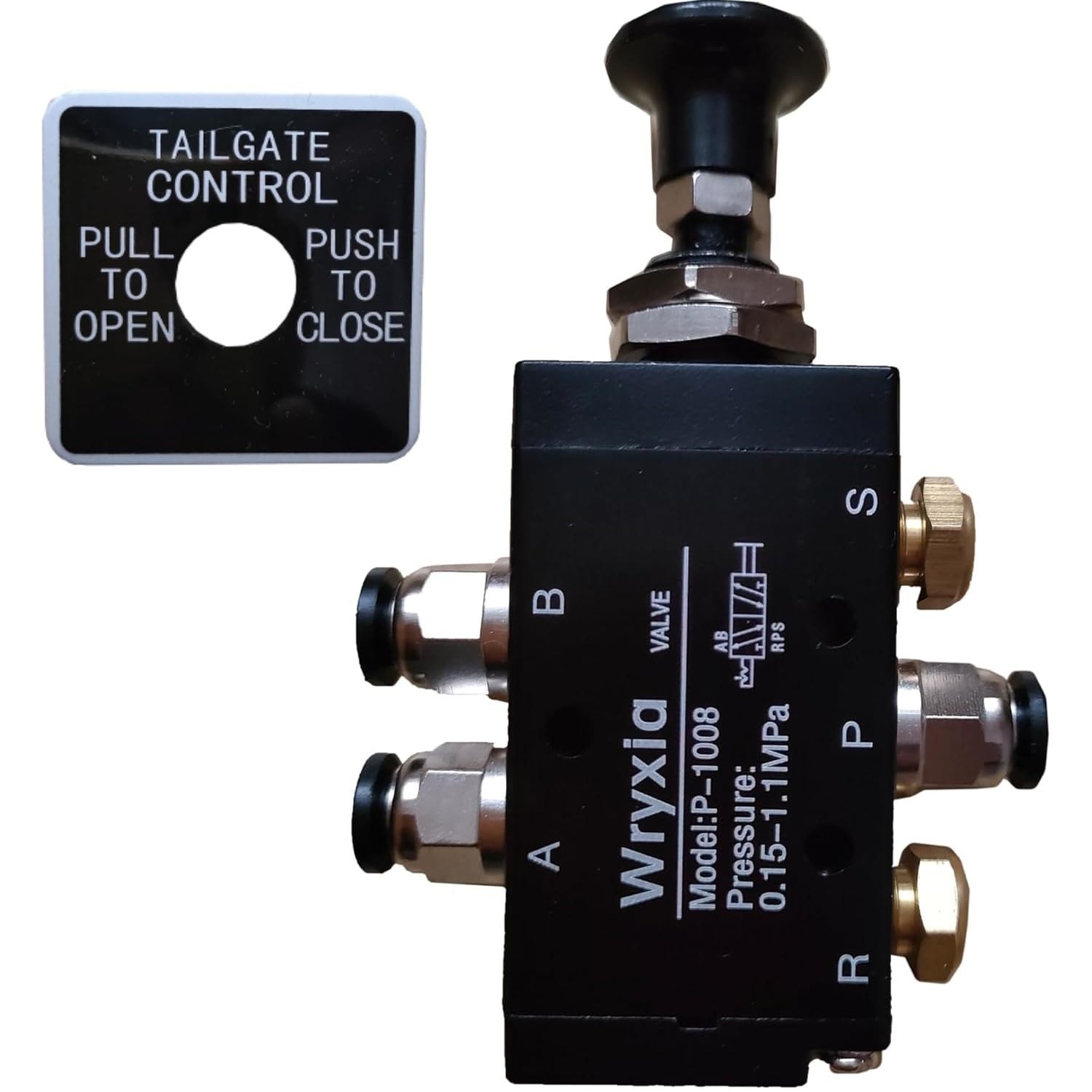 Air Valve Push-Pull 4 Way 2 Position Manual Dump Truck Tailgate Valve BAV010