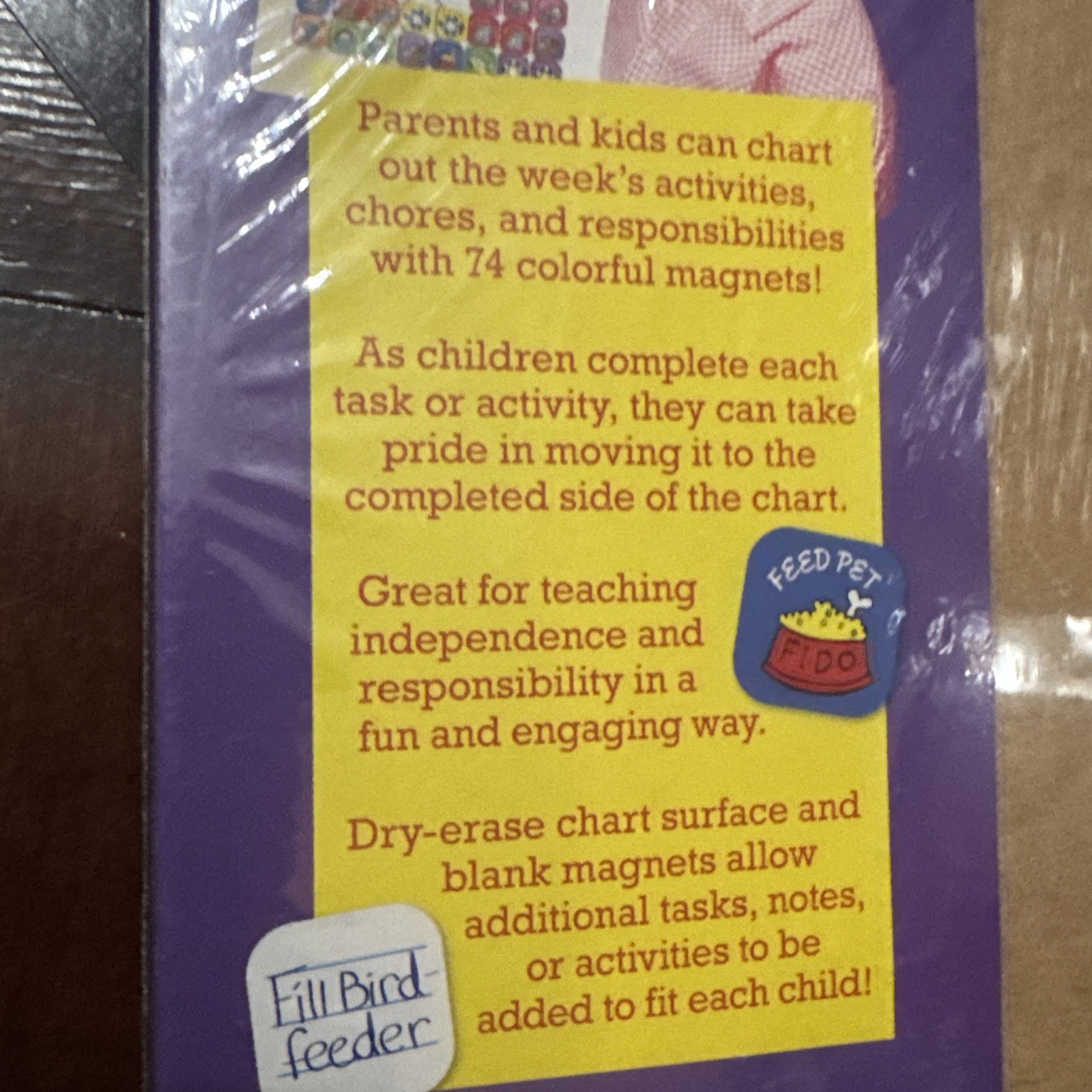 My Responsibility Chore Reward Chart Wood Magnetic T.S. Shure 14.5″x20″ New
