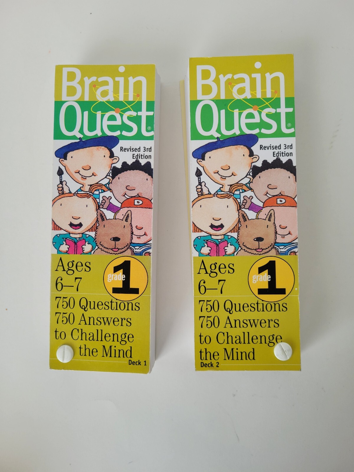 Brain Quest Q&A Cards Grade 1 (Deck 1 & 2) Revised 3rd Edition Ages 6-7