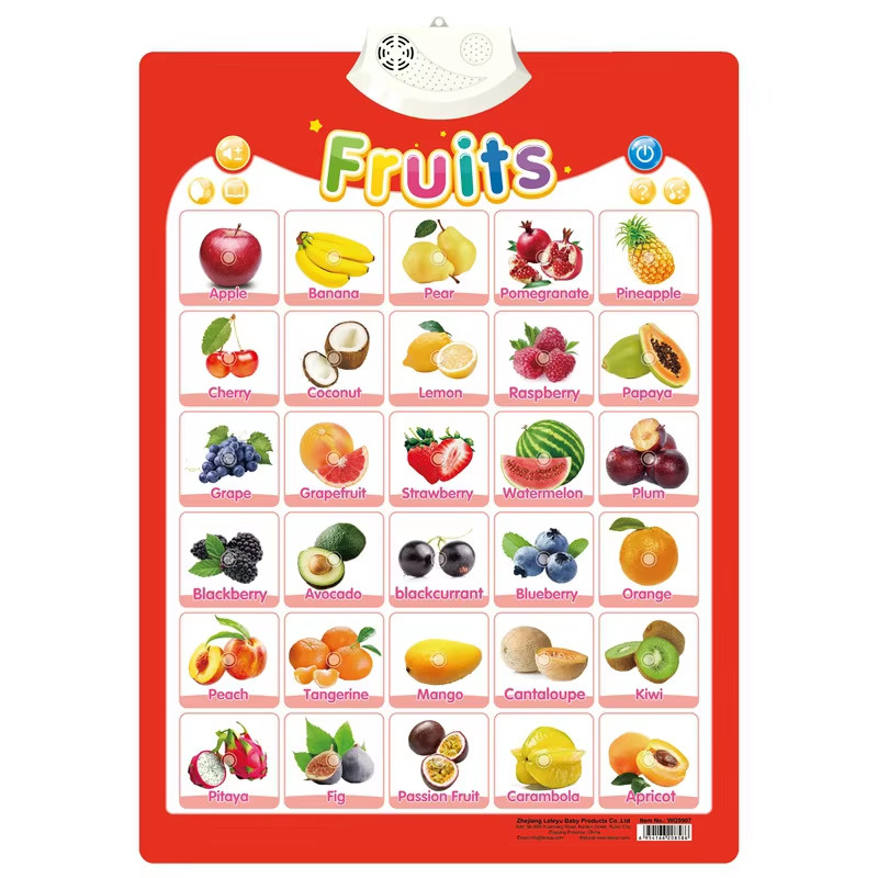 Electronic English Alphabet Wall Chart Talking ABC Letters 123S Music Poster Edu