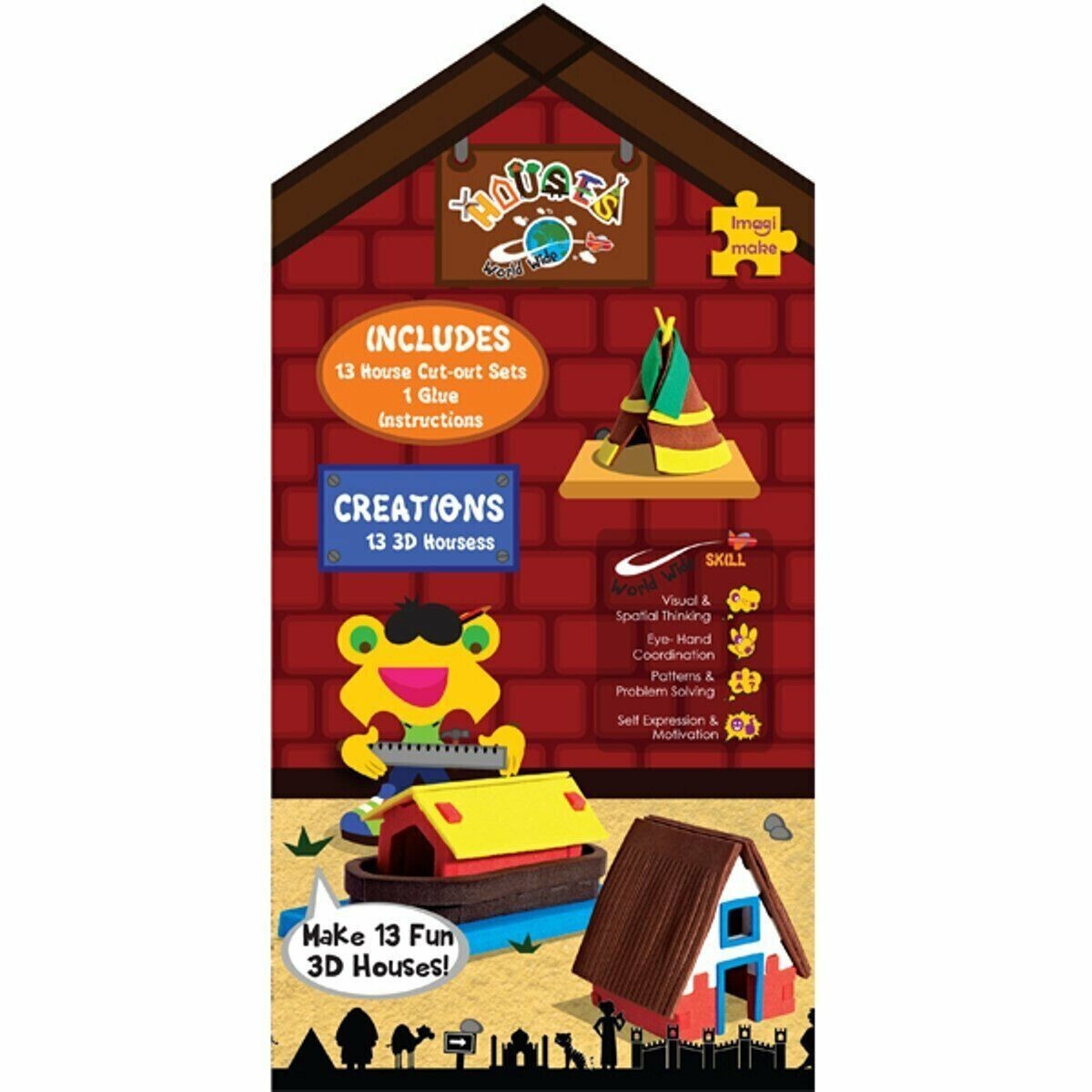 Educational Toy And 3D Puzzle (Worldwide: Houses on The Map)( 5+Yrs )