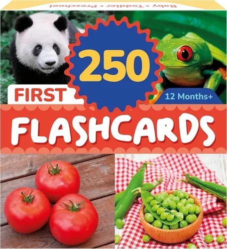 250 First Flashcards Educational Cards Set, Multicolor, 12 Months+