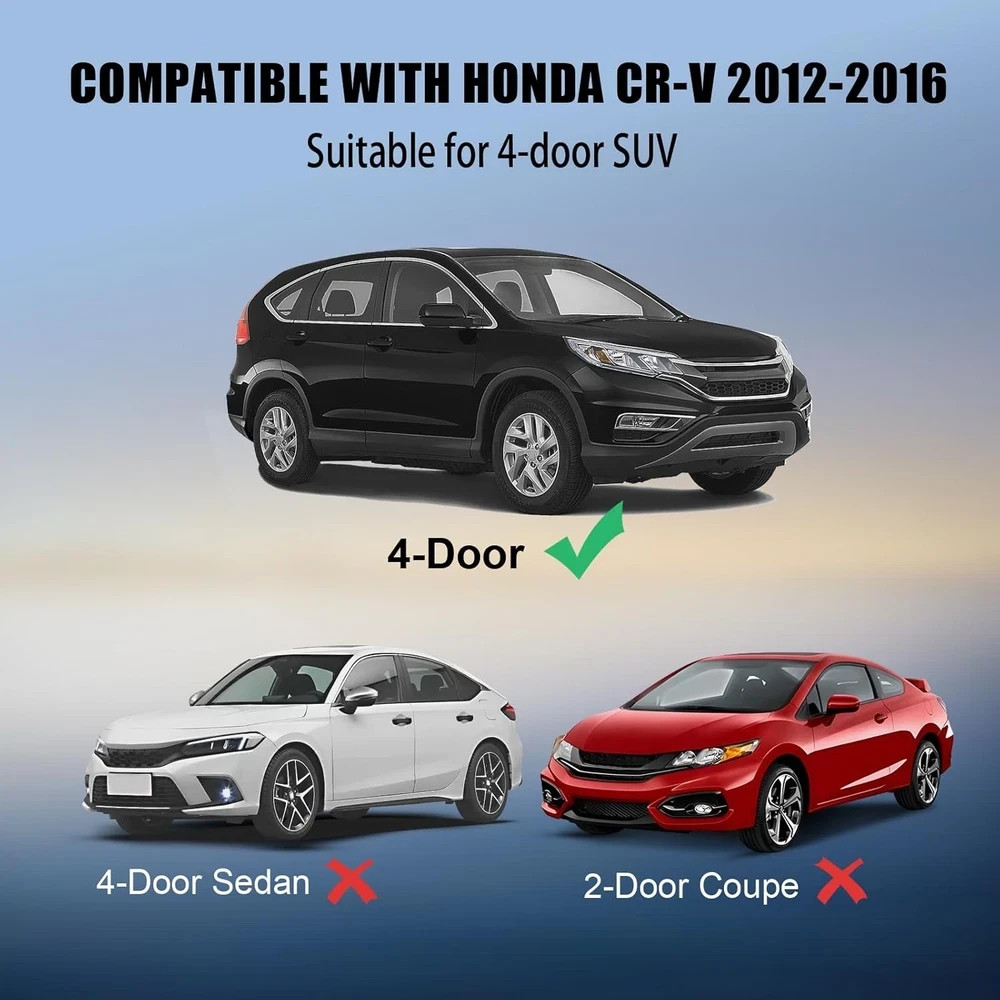 2012-2016 Honda CRV Chrome Door Weather Strip Window Molding Trim Exterior