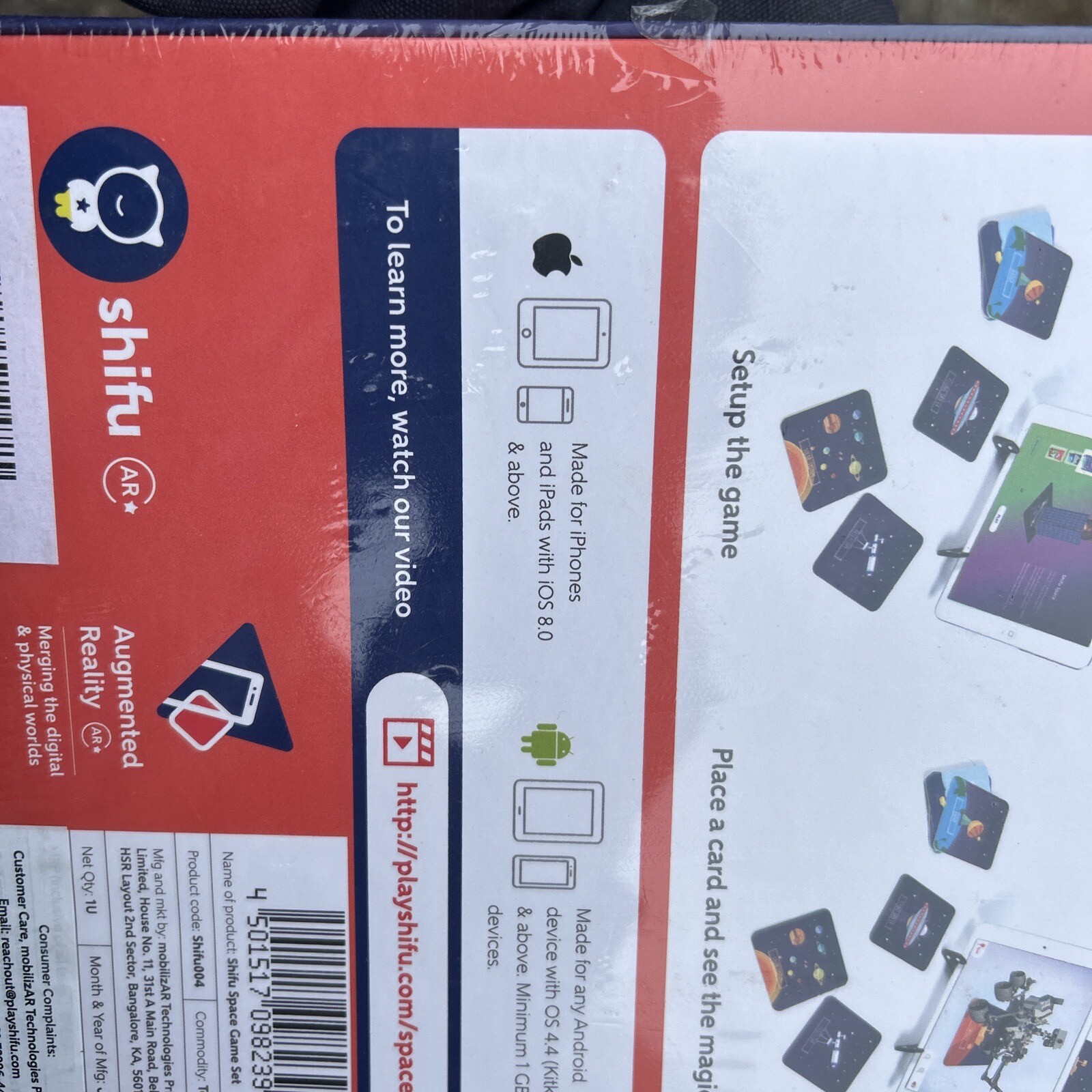 SHIFU SPACE Augmented Reality Educational Flash Card Game NASA Astronaut New!