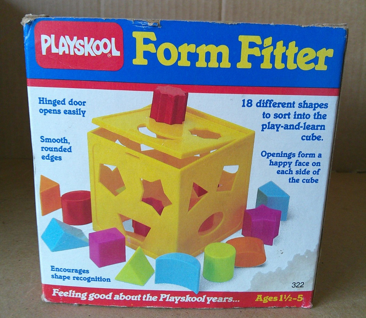 PLAYSKOOL FORM FITTER Shape Selection Toy (18 Shaped pcs.) Educational VTG 1986