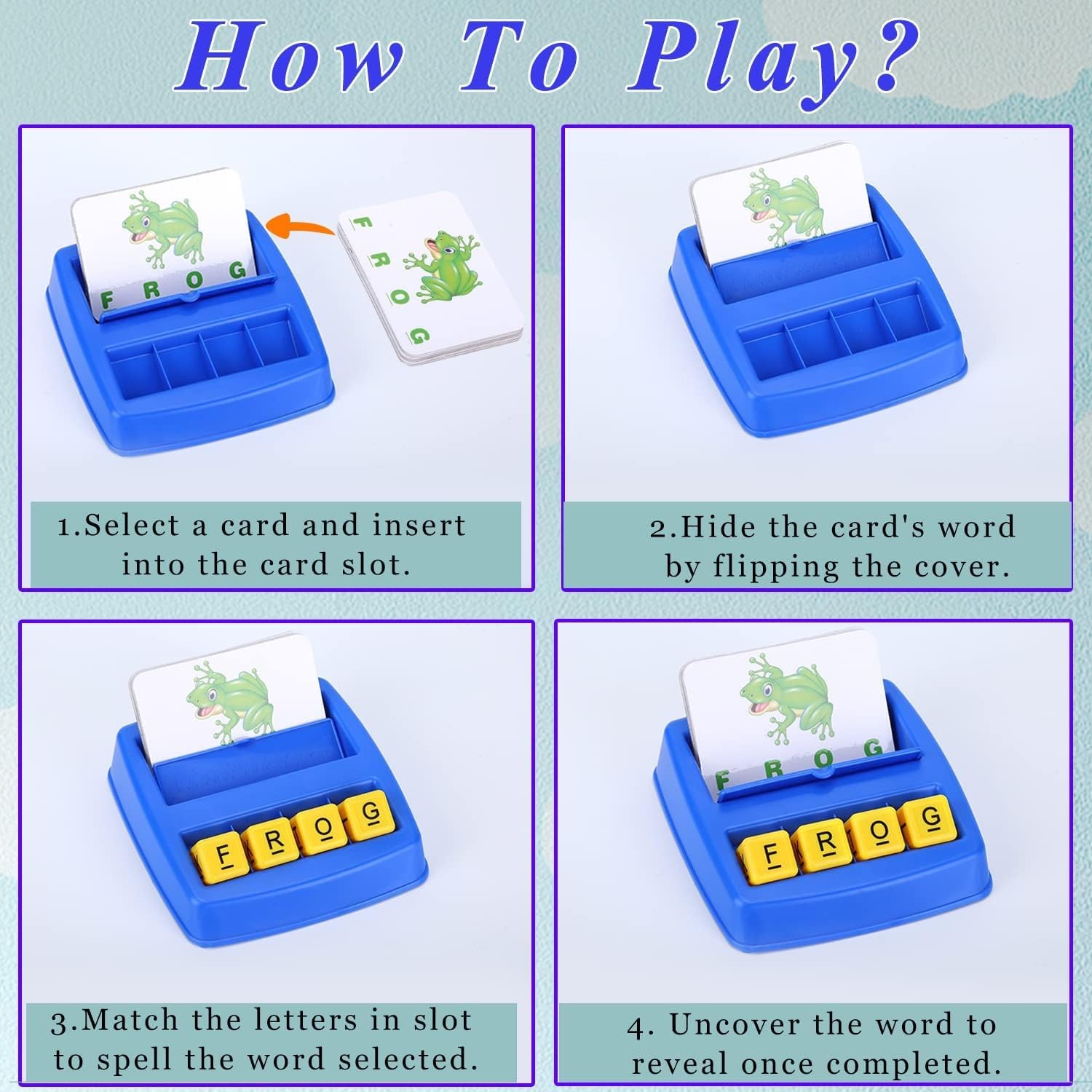 Matching Letter Spelling Games for Kids – Educational Learning Toys for 4 5 6…