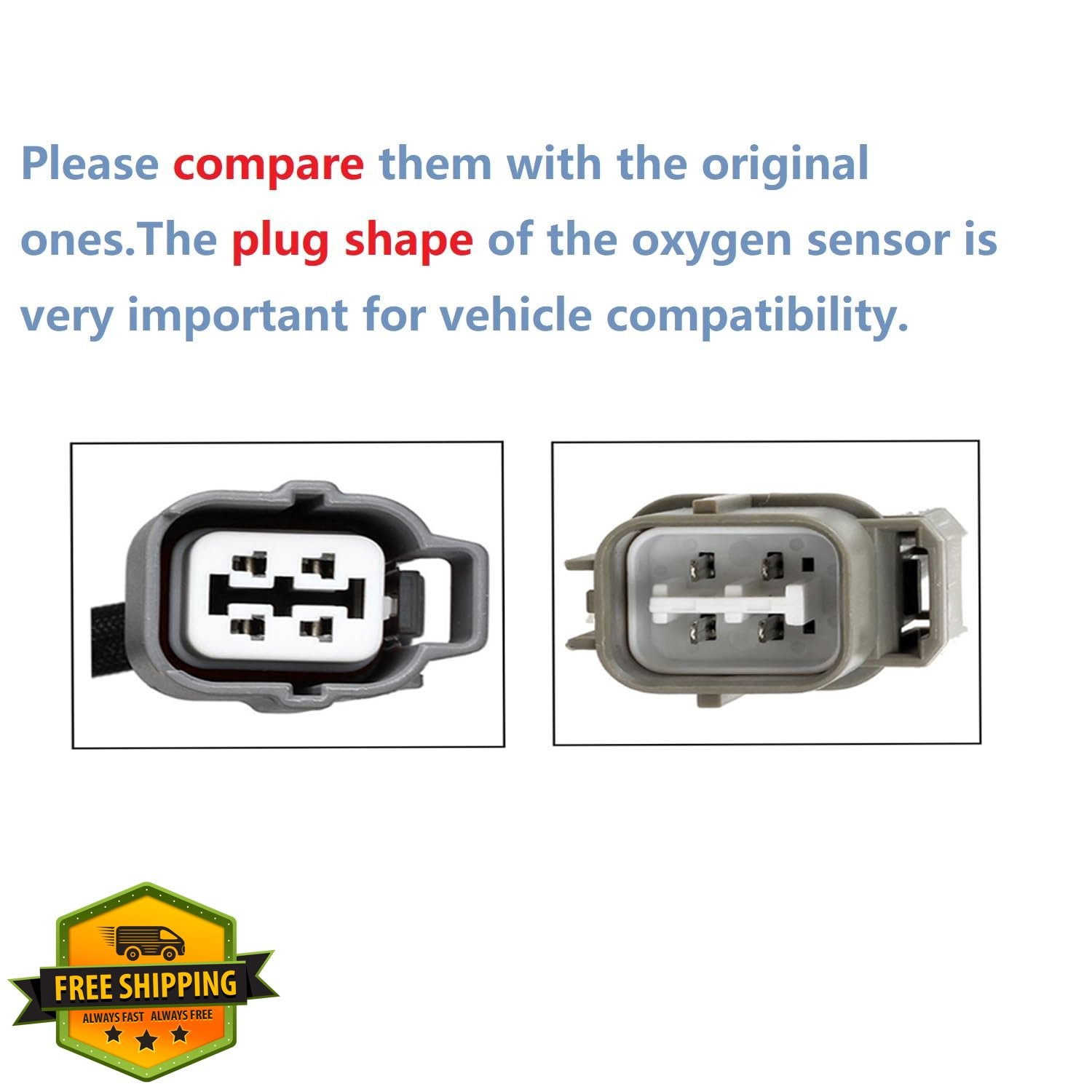 Maxfavor 2Pcs Oxygen Sensor 1.7L Civic 2001-2005 Upstream Downstream