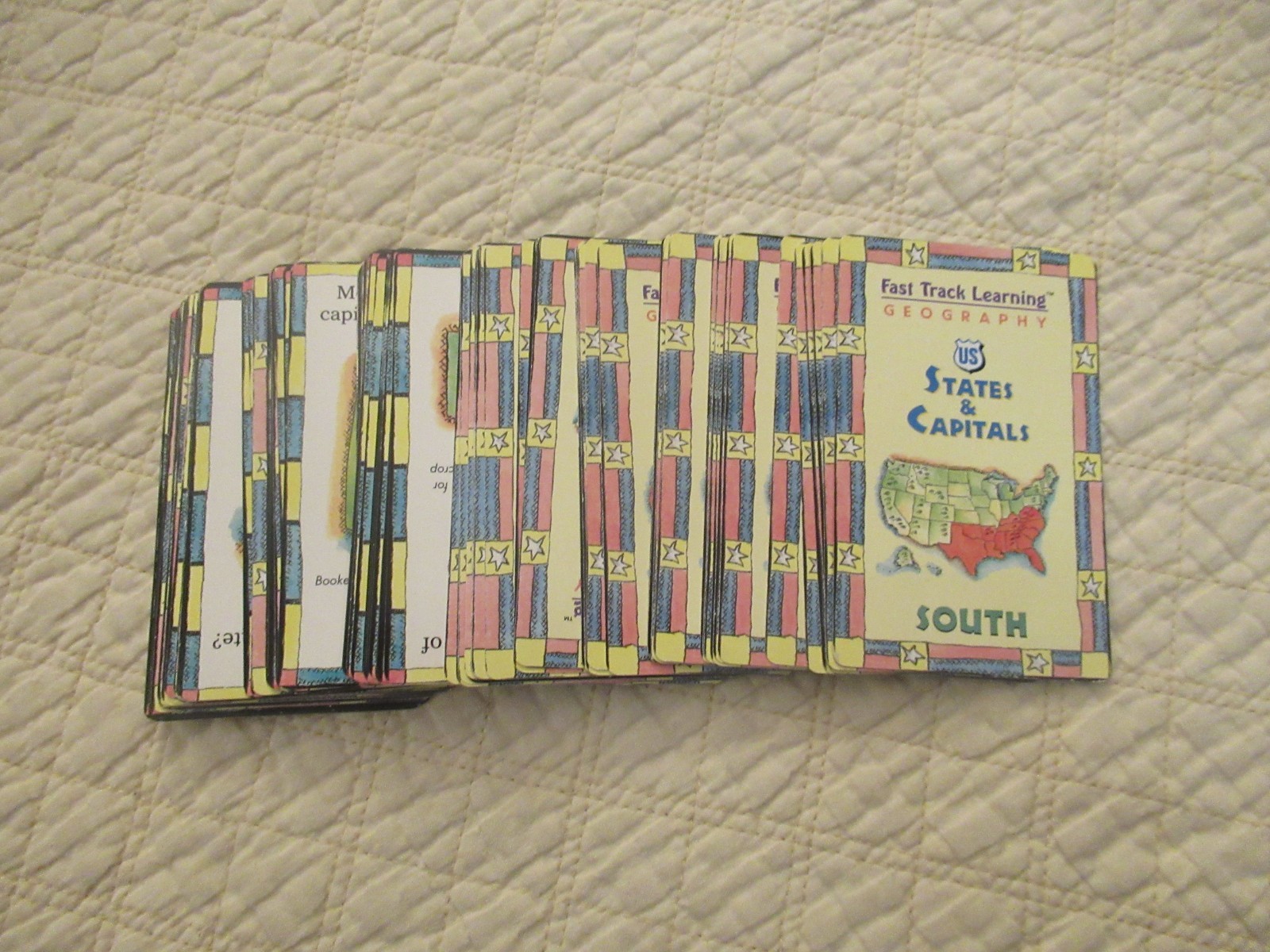 Fast Track Learning Geography US States & Capitals Flash Card Set (100 Cards)