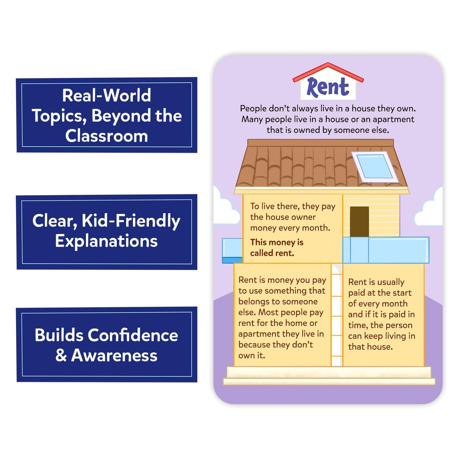 Educational Flashcards for Kids – Money, Taxes & Life Skills, Ages 7-14, Homesch