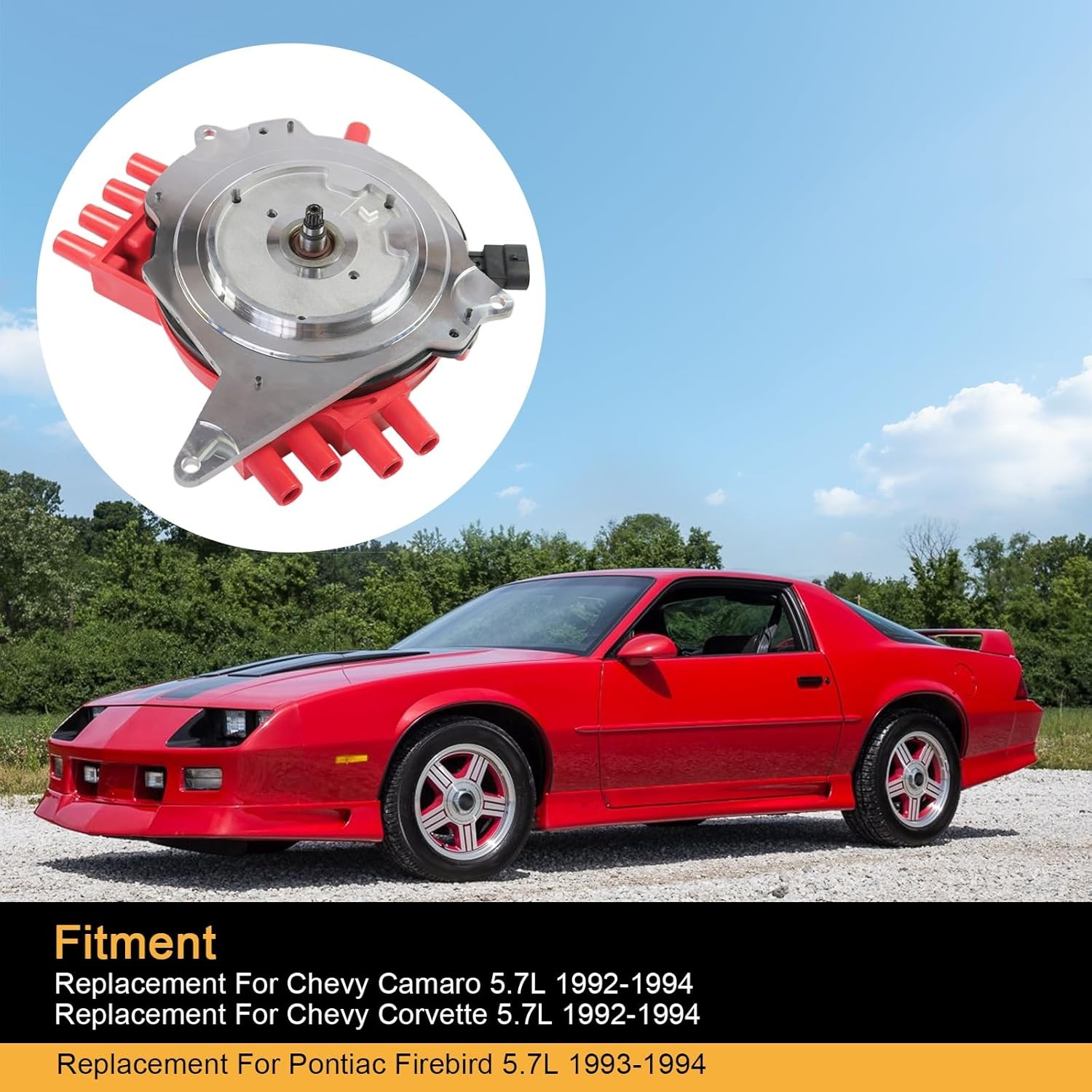 Chevy 5.7L Ignition Distributor Red Cap 10457702 1993
