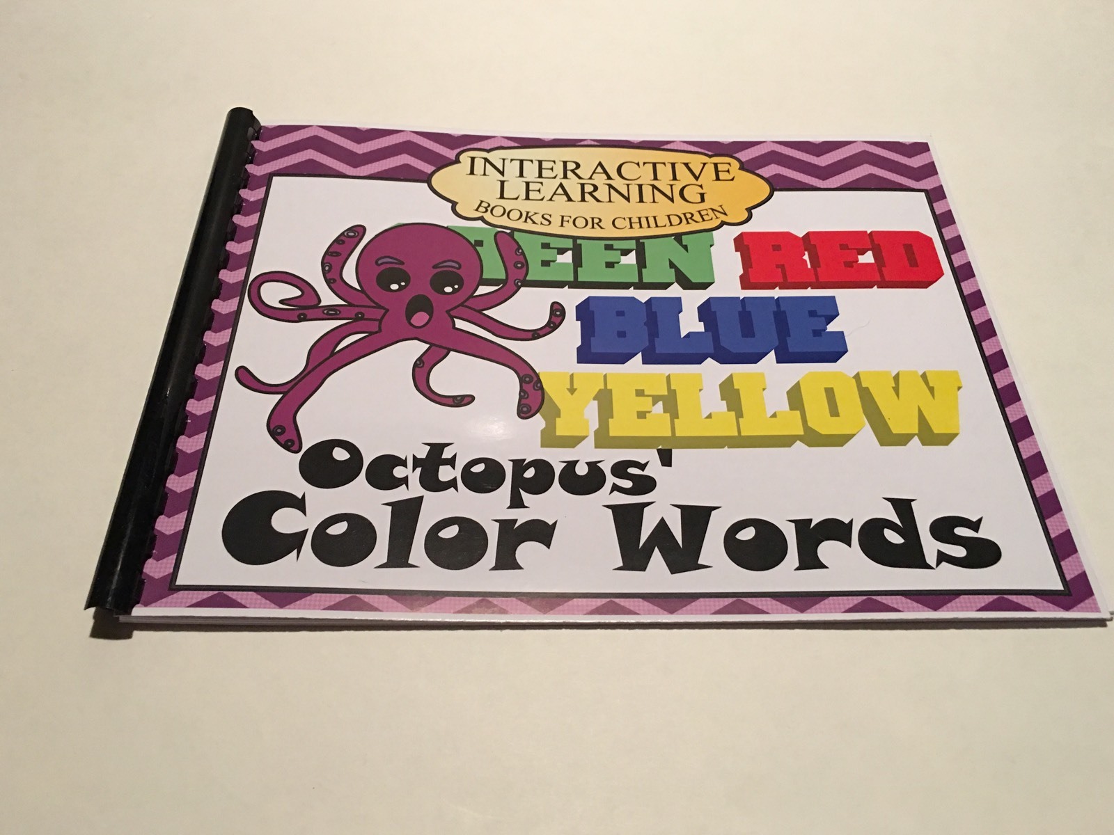Interactive Learning Books for Children – Color Words – w/ 33 Laminated Cards