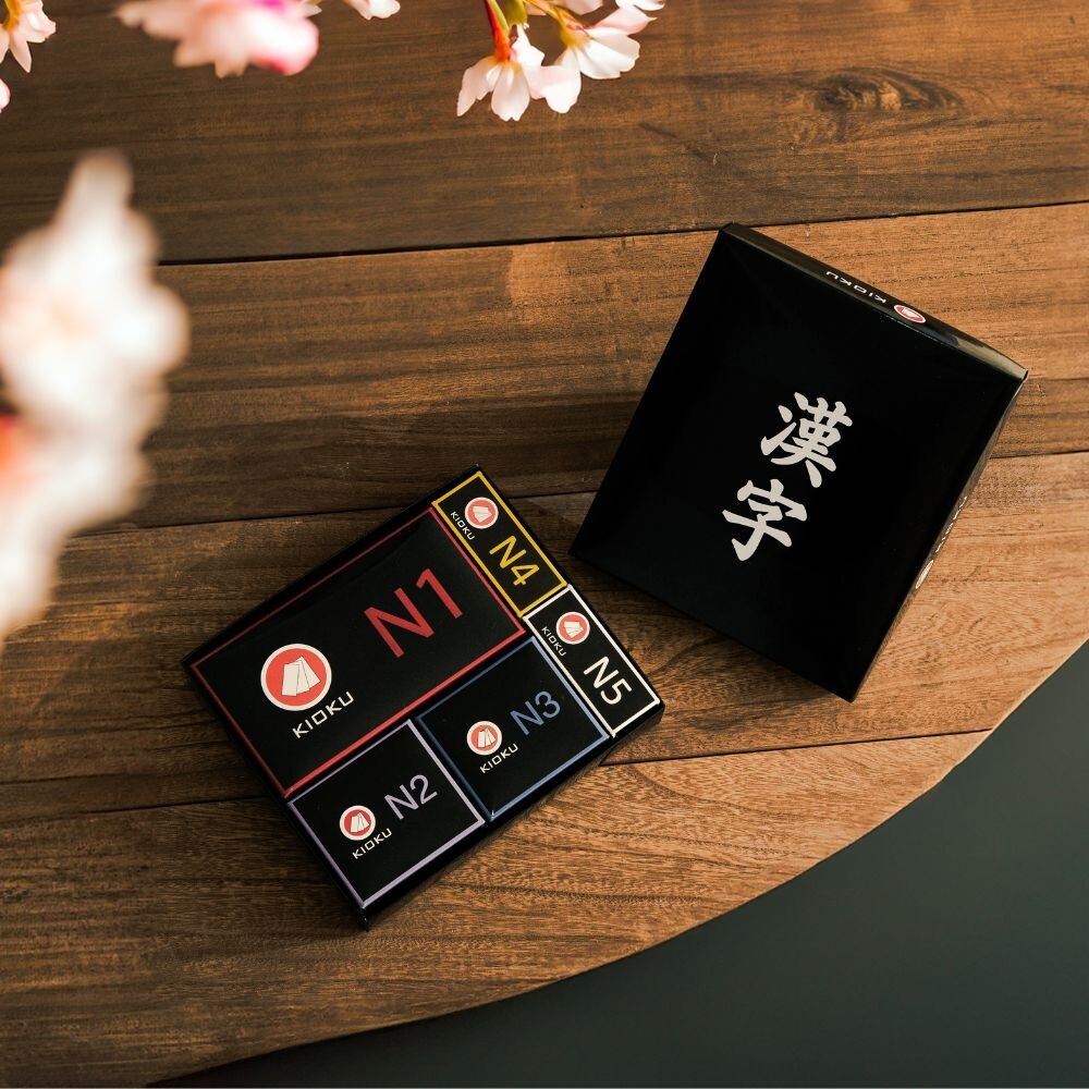 KIOKU Japanese Kanji flash card N5-N1 set (paper box)