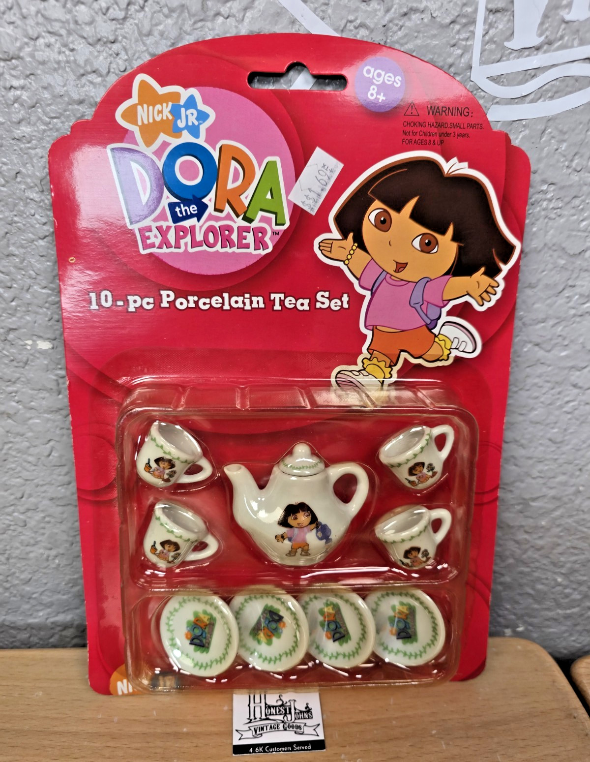 BTG 2006 Nick JR Dora The Explorer 10 pcs Porcelain Tea Set New old Stock