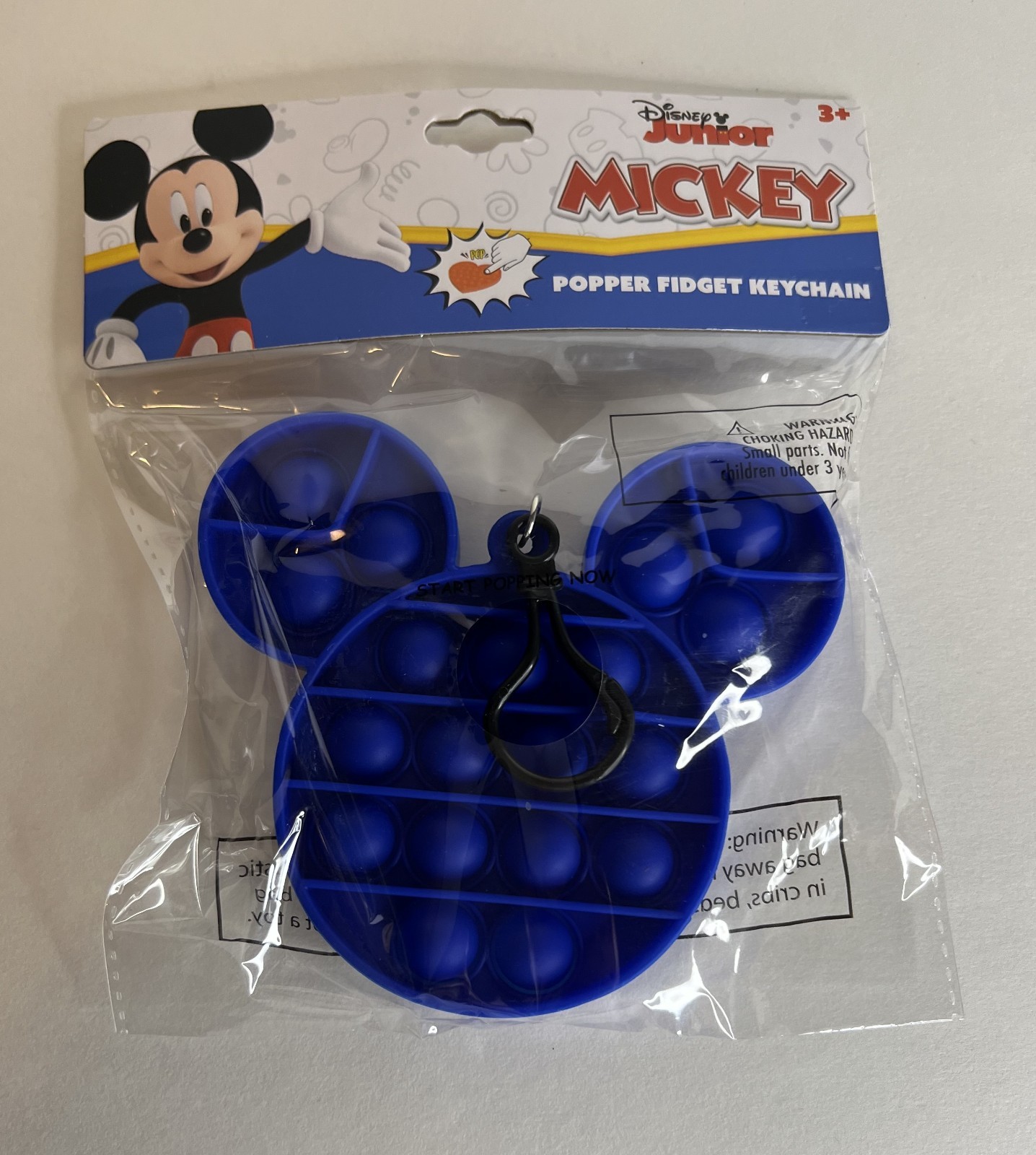 Disney Jr Mickey Mouse Popper Fidget Keychain Backpack Clip Sensory Toy Back NIP
