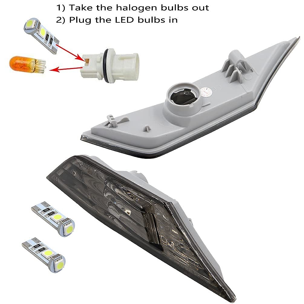 10th Gen Civic Smoked Lens Side Marker Lights 2016 2017 2018 2019 2020 2021