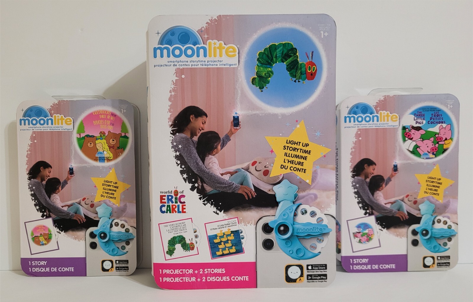 OPEN BOX MOONLITE Projector Story Reel The Very Hungry Caterpillar Goldilocks +