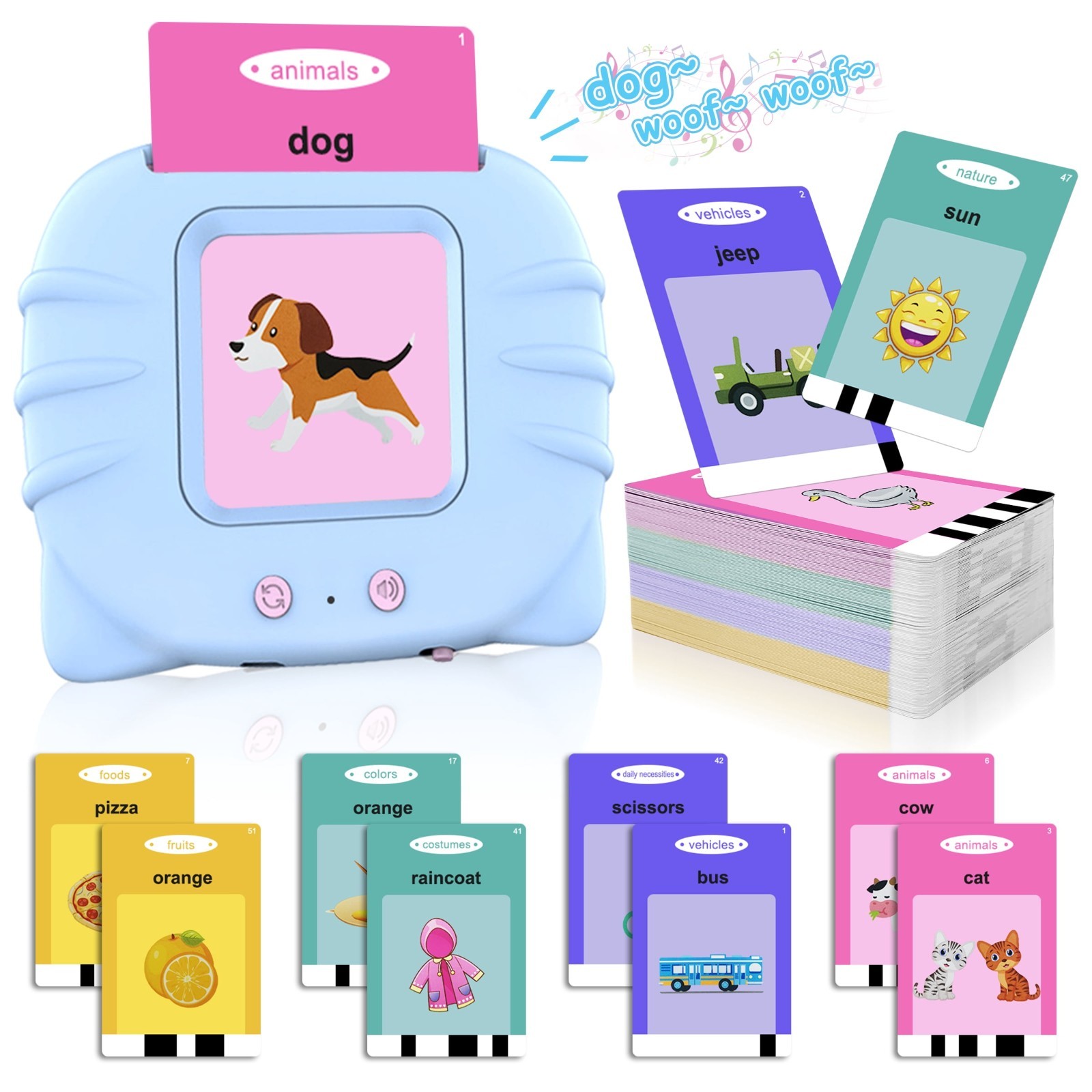 NEW Talking Flash Cards, Educational Toy for Toddlers 1-6, Speech Therapy