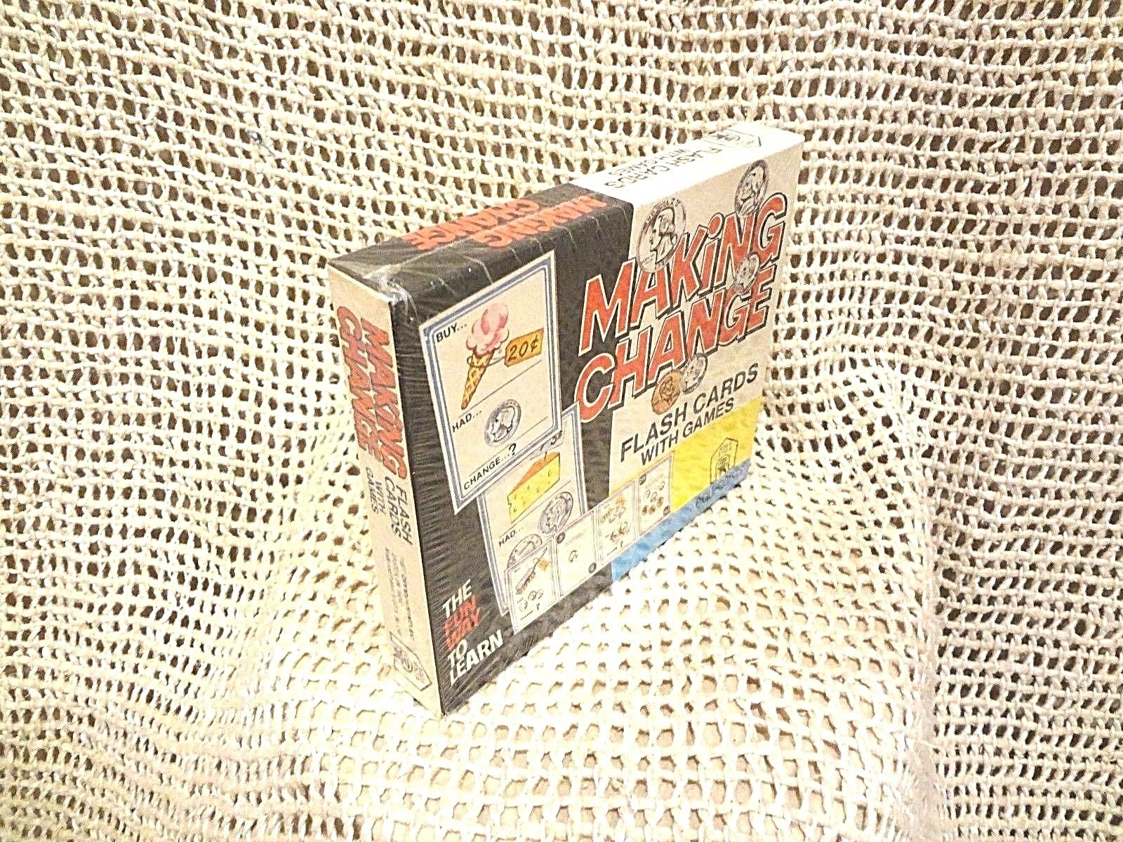 Vtg 1977 Binney & Smith MAKING CHANGE Flash Cards w/ Games ORIG. FACTORY SEALED