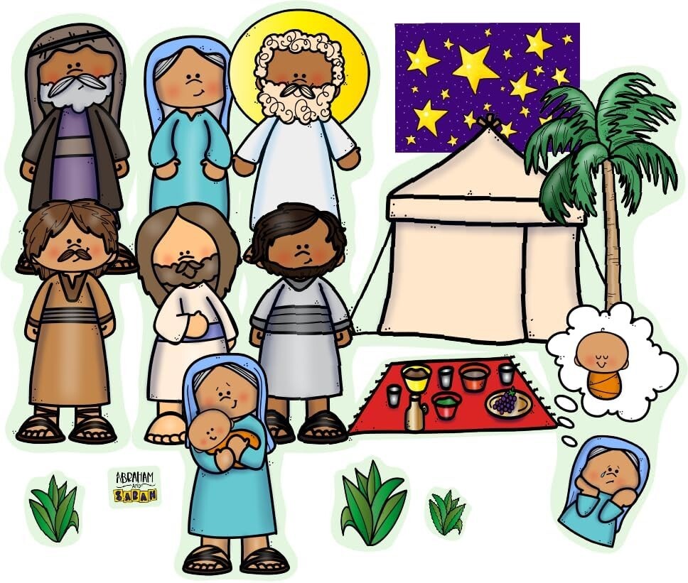 Abraham & Sarah Bible Felt Figures Flannel Board Stories Old Testament Story