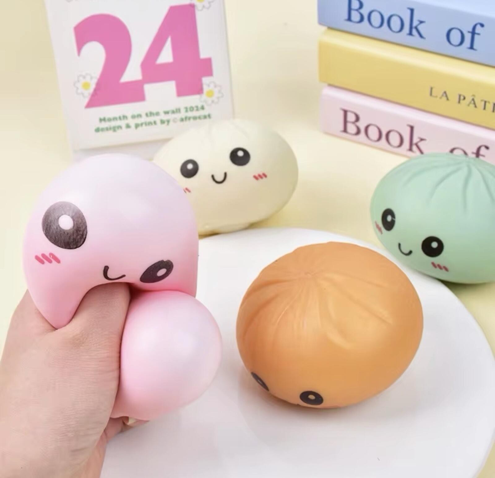 Lot of 6 Squishy Dumpling Sensory Fidget Toy Blind Box Cute Squeeze StressRelief