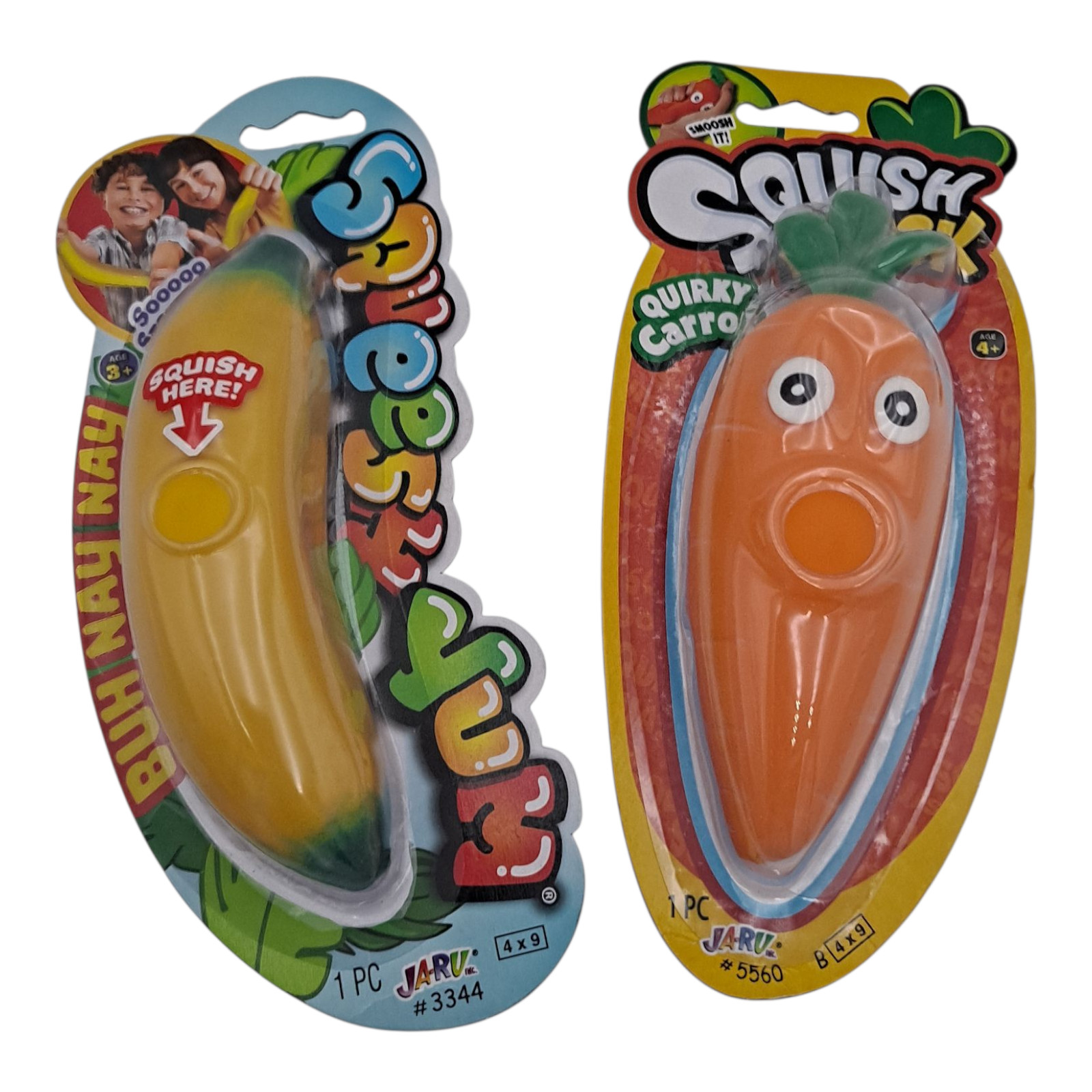 Squishy & Stretchy Scencery Toys (Lot Of 2) Carrot 🥕 Bannana 🍌 For ages 4+