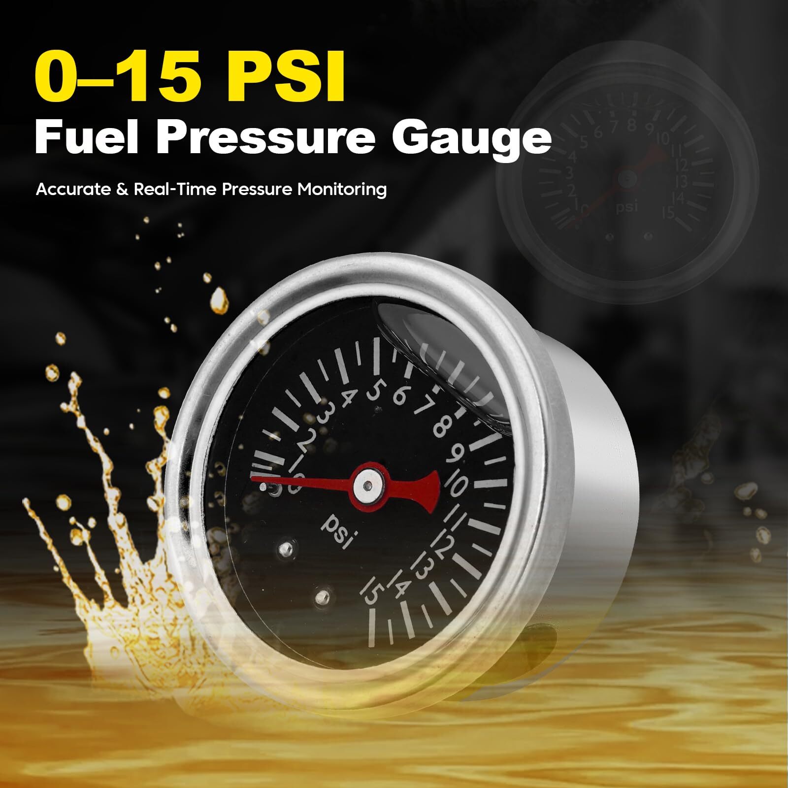 Manual Adjustable 1-5 PSI Fuel Pressure Regulator Carburetor Carb Fuel Pump Kit