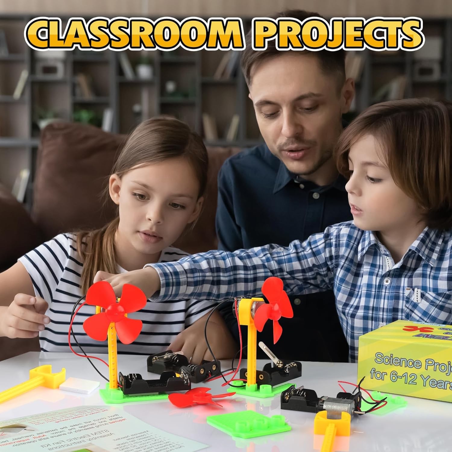 8Pcs Kids Electric Circuit STEM Science Experiment Kit Classroom Toy