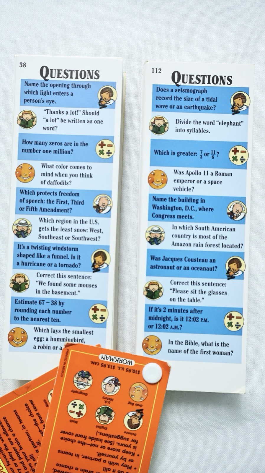 Brain Quest 4th Grade 1500 Questions and Answers Challenge Ages 9-10 Two Decks
