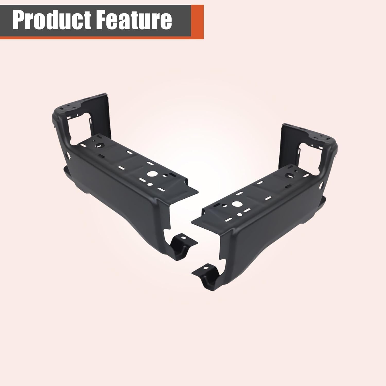 labwork Black Rear Left and Right Bumper End Bumper Face Bars with Parking