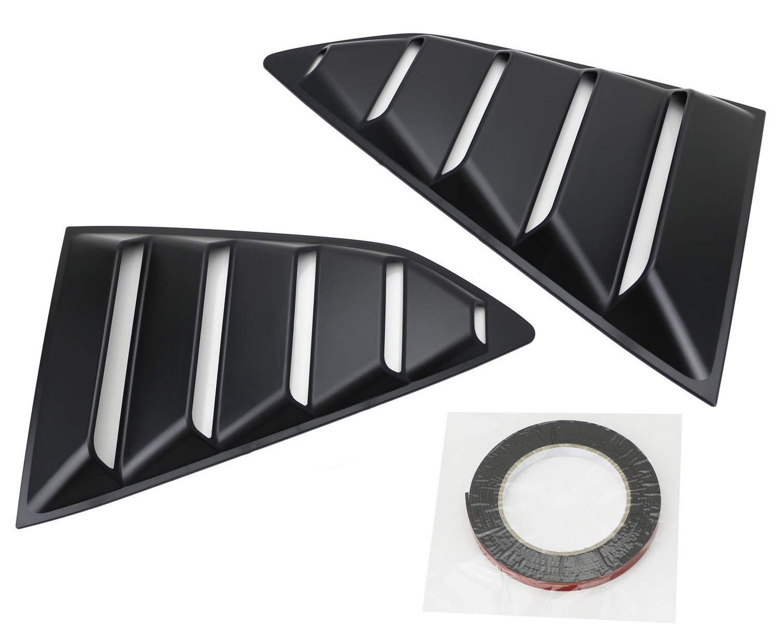 iJDMTOY Left/Right Black Finish Racing Style Rear Side Window Scoop Air Vent/…