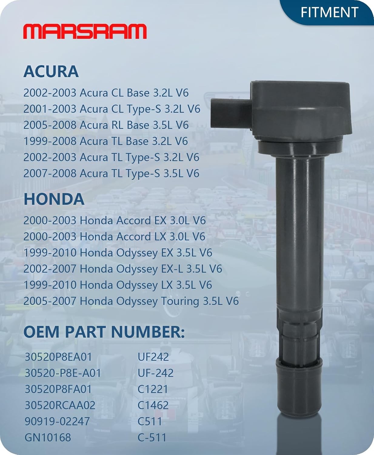 Marsram Ignition Coil Pack UF242 Compatible with Honda & Acura, 2000-2003 Accord