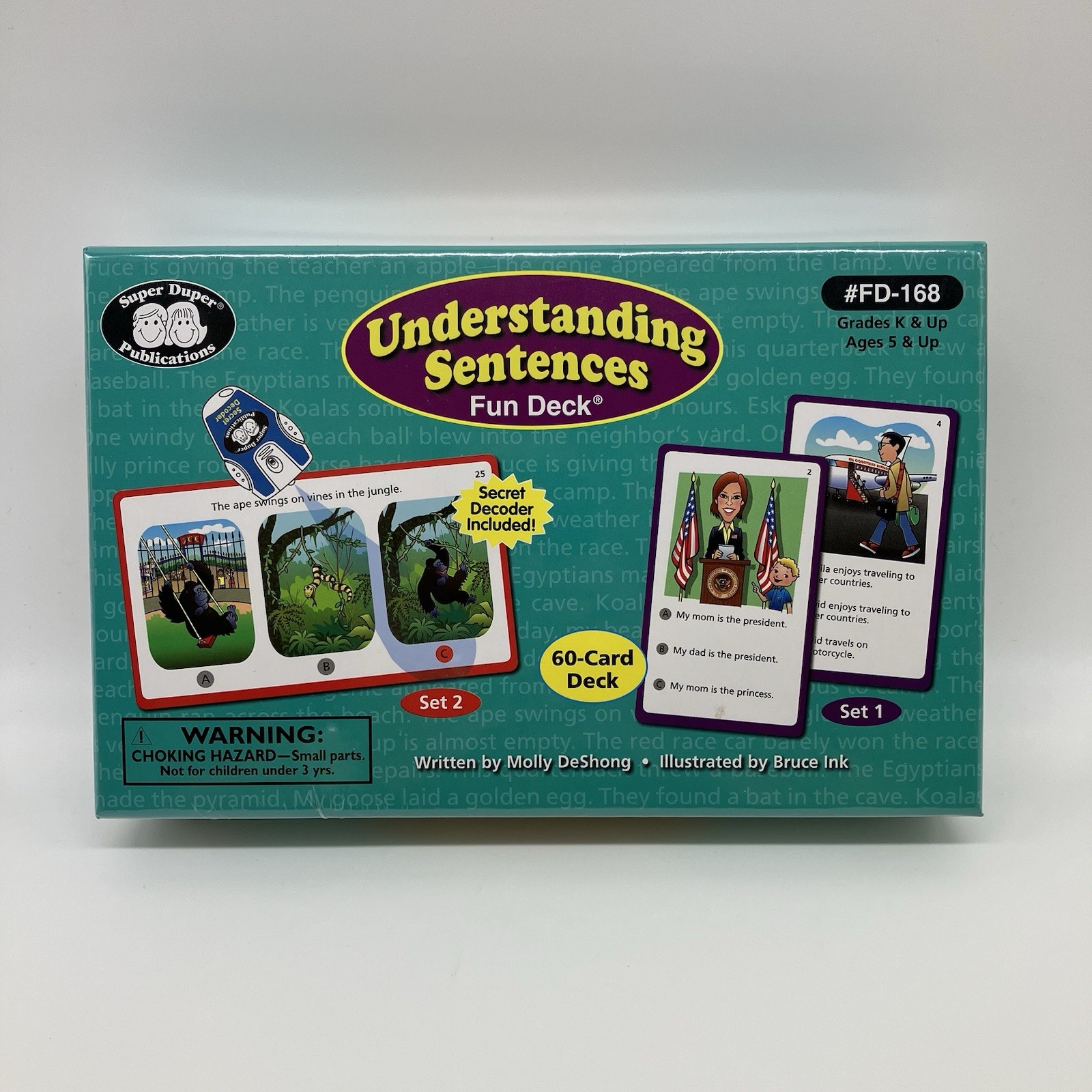 Super Duper Understanding Sentences Fun Deck #FD-168 60 Cards – T24