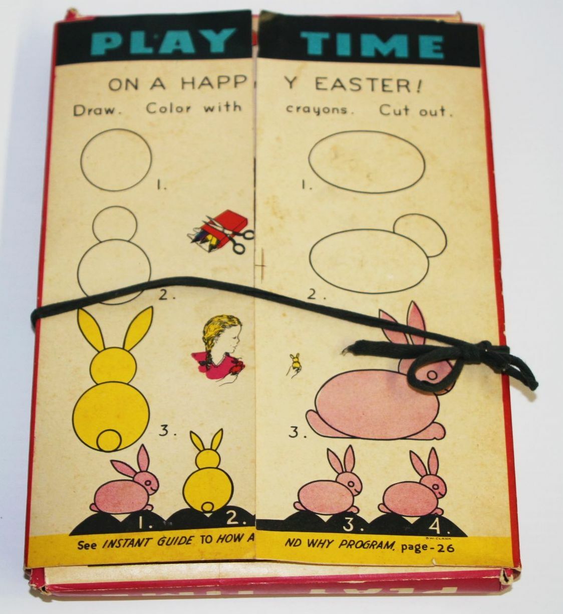 Vintage Playtime On a Happy Easter J. Bullard – Kids Color, Draw, Cut Out w/ Box