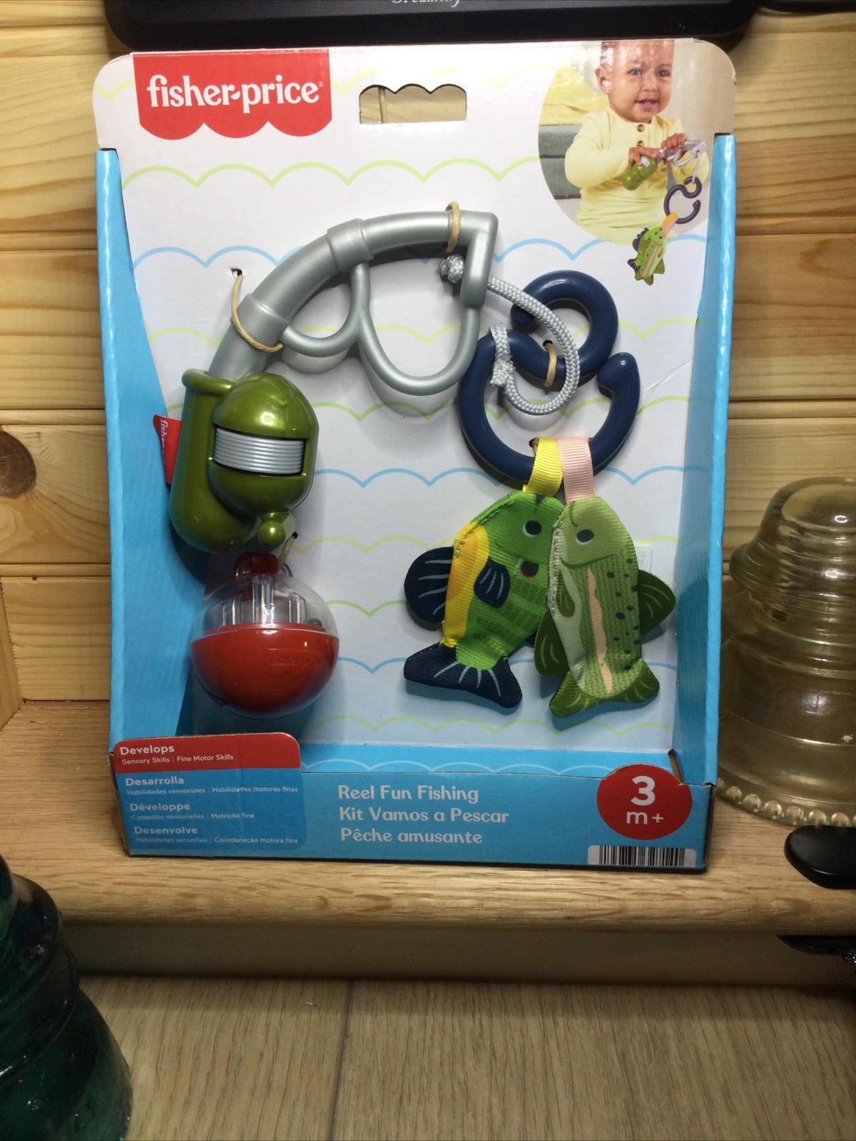 Fisher-Price Baby Toys Mini Me Moments Reel Fun Fishing Set 3 Month +