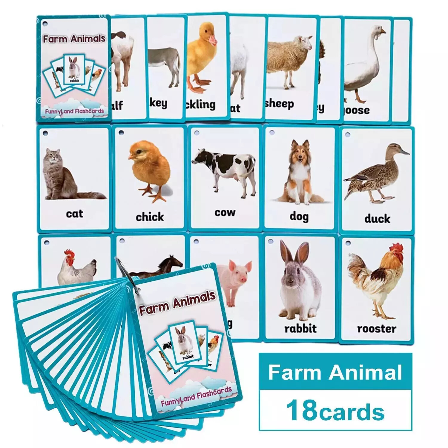 English Words Learning Flashcards for Kids 3-6 Years Reading Enlightenment Toys