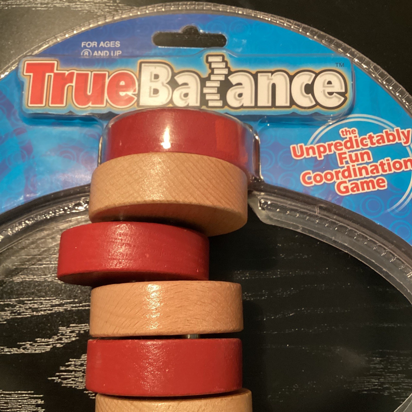 True Balance Handheld Wooden Coordination Puzzle Toy by Excite STEM, Red NEW NOS