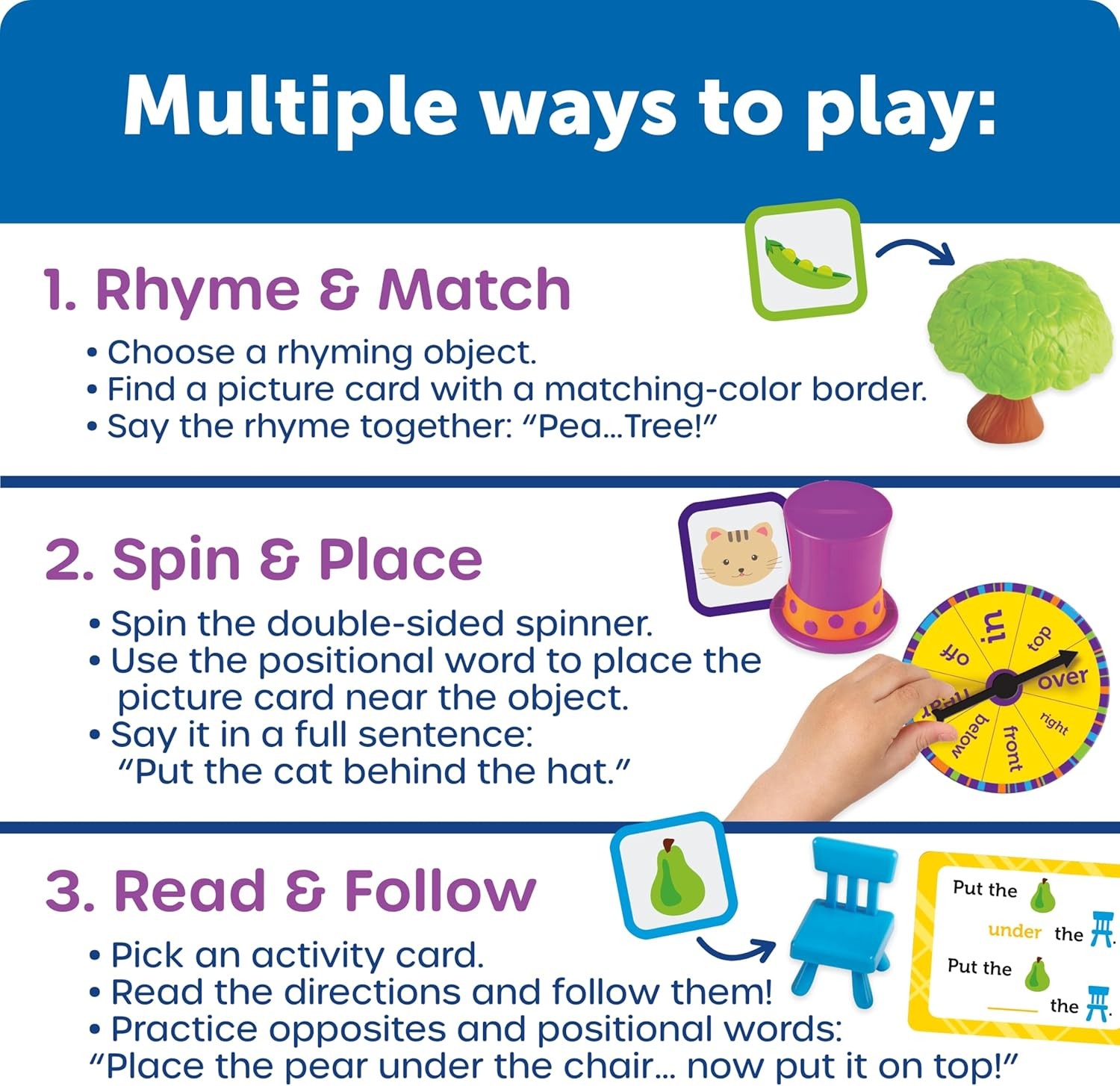 Learning Resources Fox in The Box Position Word Game