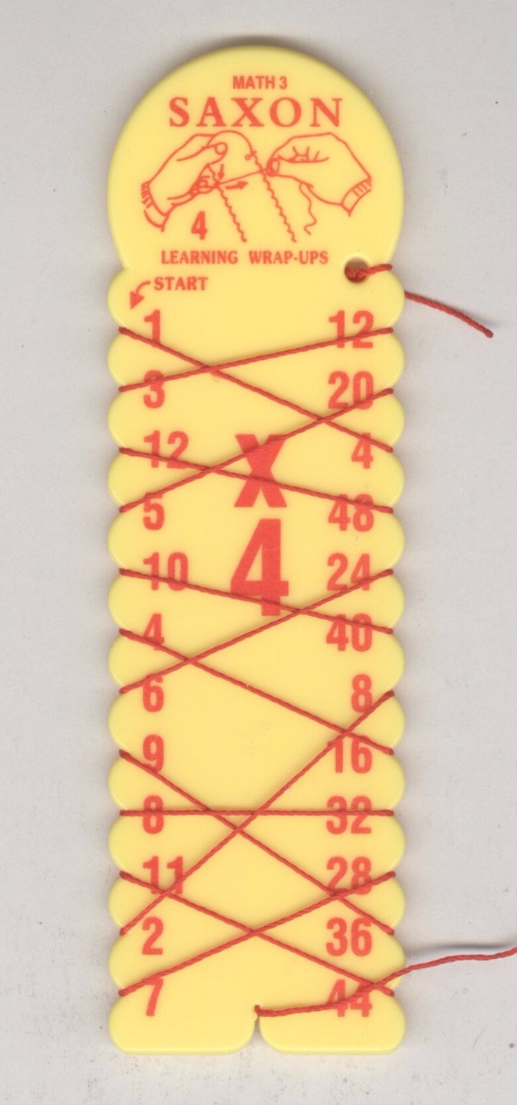 Replacement x4 For Saxon Math 3 Learning Wrap-Ups Multiplication Practice