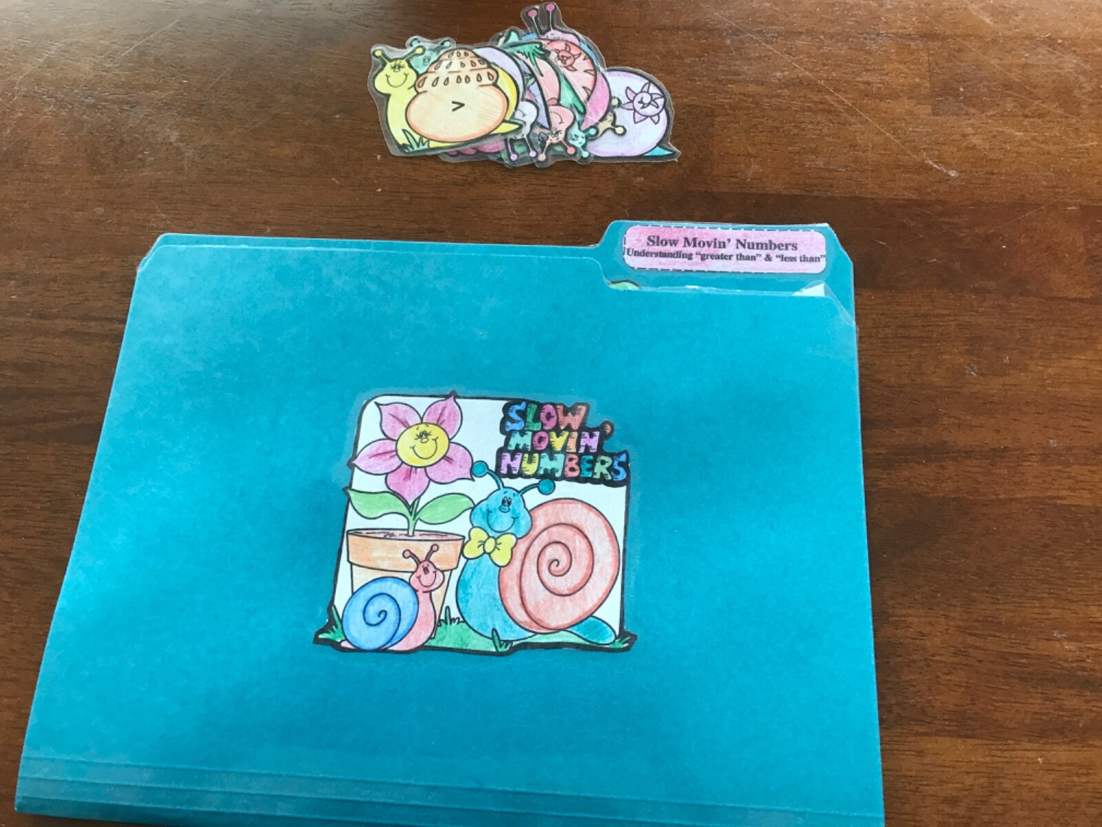Slow Moving Numbers! Greater than less 2nd Grade math file folder game teacher