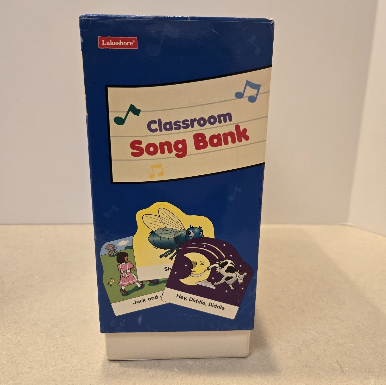 Lakeshore Classroom Song Bank RR633 40 Song Cards Wooden Stand