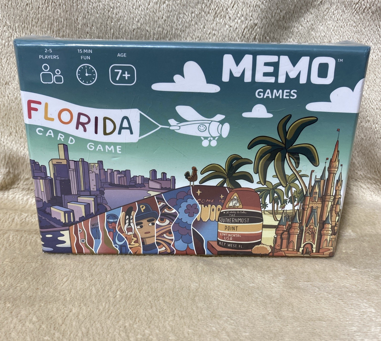 Memo Landmarks Memory Matching Card Game Florida All Ages New