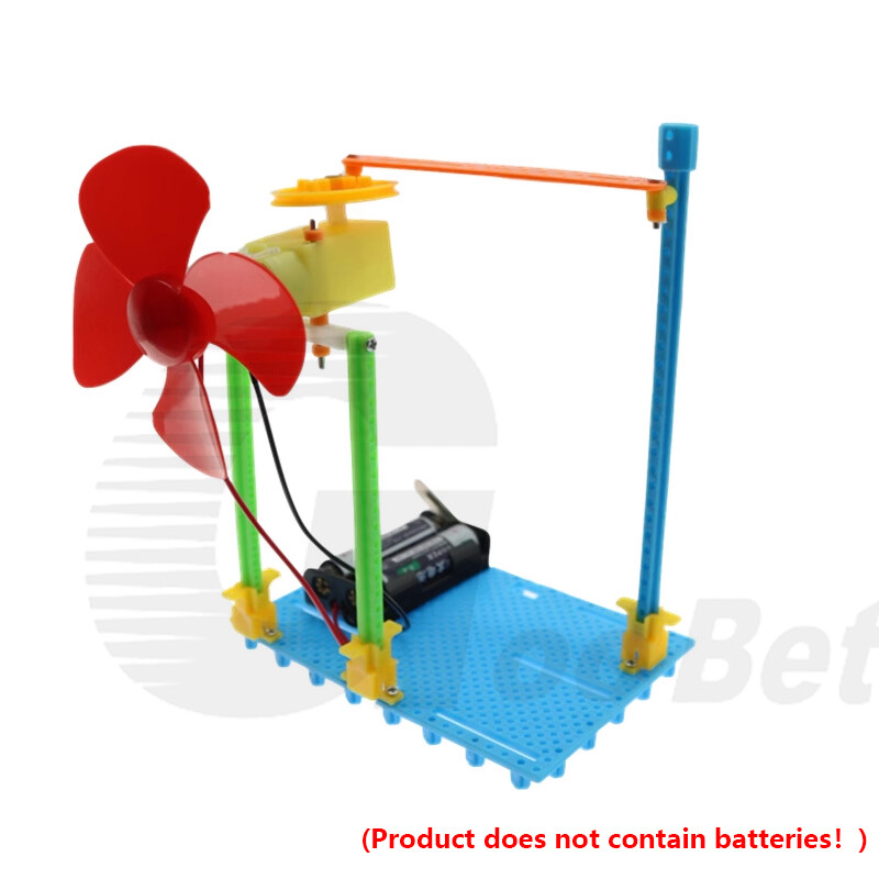 Electric Oscillating Fan Toy DIY Kit Children Educational Self Assembly Project